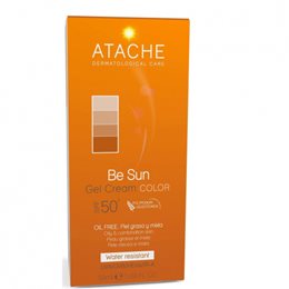 Atache Be Sun Gel Cream Color SPF50+ Αντηλιακή Κρέμα Προσώπου με Χρώμα για Μεικτή/Λιπαρή Επιδερμίδα 50ml. ATACHE Λιπαρό Δέρμα / Ακμή