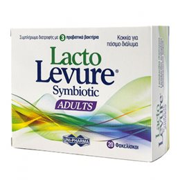 Uni-Pharma Lacto Levure Symbiotic Adults Λεμόνι 20 φακελίσκοι LACTO LEVUR Στομάχι-Έντερο