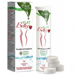 Power Health Power Health Flat Belly Stevia με Προβιοτικά & Πρεβιοτικά, 10 Δισκία POWER Δυσκοιλιότητα