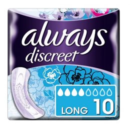 Always Discreet Discreet for Sensitive Bladder Long 10τμχ ALWAYS Σερβιέτες - Ταμπόν