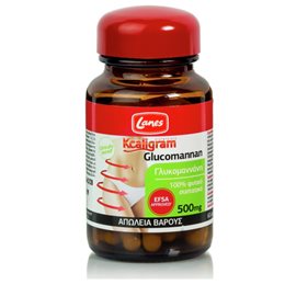 Lanes Kcaligram Glucomannan 500mg 60 Kάψουλες - Συμπλήρωμα Διατροφής Με Γλυκομαννάνη Για Απώλεια Βάρους LANES Αδυνάτισμα