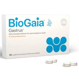 BioGaia Gastrus Συμπλήρωμα Διατροφής Με Προβιοτικά & Γεύση Μανταρίνι, 30 Μασώμενα Δισκία 1 τμχ BIOGAIA Δυσκοιλιότητα