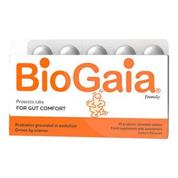 BioGaia Protectis Family Προβιοτικά Μασώμενα Δισκία Με Γεύση Λέμόνι 10 ταμπλέτες BIOGAIA Στομάχι-Έντερο