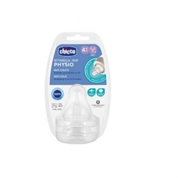 Chicco Physio Θηλή Σιλικόνης Γρήγορη Ροή 4m+ 2τμχ CHICCO Θηλές