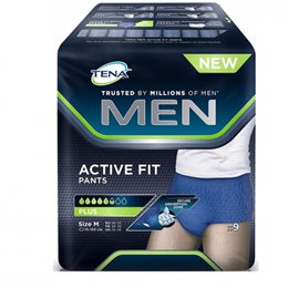 TENA Men Active Fit Pants Plus Ανδρικά Εσώρουχα Ακράτειας Μέγεθος Medium 9τμχ TENA Σερβιέτες - Ταμπόν