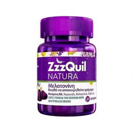ZzzQuil Natura Συμπλήρωμα Διατροφής με Μελατονίνη 30 Zελεδάκια ZZZQUIL Ύπνος-Στρες & Ψυχολογία