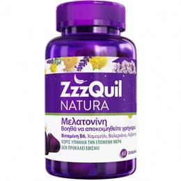 ZzzQuil Natura Συμπλήρωμα Διατροφής με Μελατονίνη 60 Zελεδάκια ZZZQUIL Ύπνος-Στρες & Ψυχολογία