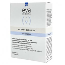 Intermed Eva Intima Biolact Capsules Προβιοτικά για την Εντερική & Κολπική Χλωρίδα 20caps  Κολπικές Αγωγές