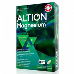 Altion Magnesium Συμπλήρωμα Διατροφής με Μαγνήσιο 375mg 30Caps. ALTION Μέταλλα-Ιχνοστοιχεία