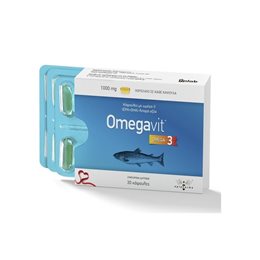 Uplab Pharmaceuticals Omegavit Κάψουλες Ωμέγα-3 (EPA & DHA) Λιπαρά Οξέα 1000mg 30 μαλακές κάψουλες UPLAB Πόνοι Μυών & Αρθρώσεων