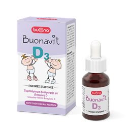 Buonavit Συμπλήρωμα Διατροφής με Βιταμίνη D3 σε Σταγόνες, 12ml  Bιταμίνη D