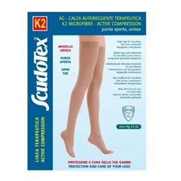 Scudotex Κάλτσες ριζομηρίου 441 K2 (mm Hg 23-32) Microfiber Μπέζ ανοιχτά δάκτυλα No3  Κάλτσες /  Καλσόν