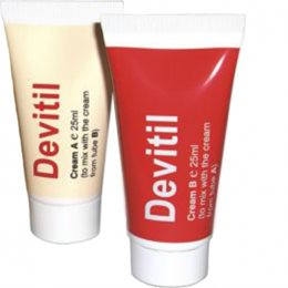 Medimar Devitil (Nigrantil) συνδιασμός 2 κρεμών για την αντιμετώπιση της Λεύκης (25gr + 25gr)  Πανάδες