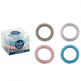 Medisei Dalee Hair Spiral Glitter Σπιράλ Λαστιχάκια Μαλλιών 4 τεμάχια  Styling