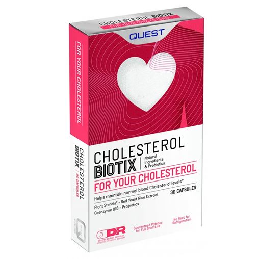 QUEST Cholesterol Biotix Συμπλήρωμα Διατροφής για τον Έλεγχο της Χοληστερόλης στο Αίμα, 30caps