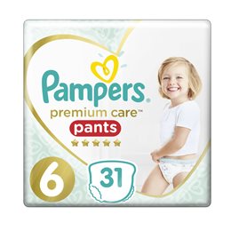 Pampers Πάνες Βρακάκι Premium Care No. 6 για 15+kg 31τμχ PAMPERS Πάνες