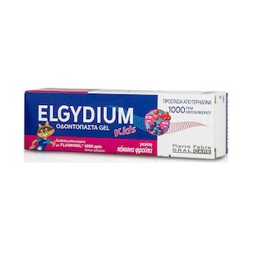 Elgydium Οδοντόκρεμα KIds 50ml 1000 ppm με Γεύση Κόκκινα Φρούτα για 2+ χρονών