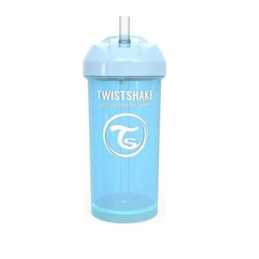 Twistshake Πλαστικό Παγούρι με Καλαμάκι Straw Cup σε Μπλε χρώμα 360ml
