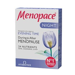 Vitabiotics Menopace Night Evening Time Συμπλήρωμα για την Εμμηνόπαυση 30 ταμπλέτες VITABIOTICS Ύπνος-Στρες & Ψυχολογία
