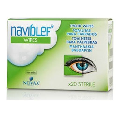Novax Pharma Navi Blef Wipes Μαντηλάκια Καθαρισμού Βλεφάρων, 20τμχ