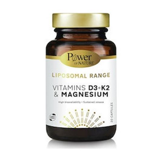 Power Of Nature Liposomal Range Vitamins D3 & K2 & Magnesium 30 κάψουλες