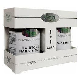 Power Of Nature Platinum Range Hairtone Nails & Skin 30 κάψουλες & Platinum Range B-Complex 20 ταμπλ  Bιταμίνη Β