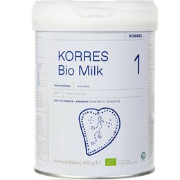 Korres Γάλα σε Σκόνη Bio Milk 1 0m+ 400gr KORRES Γάλα ΝΟ1 (0m-6m)