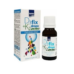 Intermed D3 + K2 Fix Drops In Olive Oil 12ml D3 FIX Ανοσοποιητικό