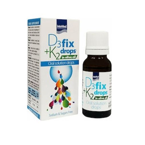 Intermed D3 + K2 Fix Drops In Olive Oil 12ml
