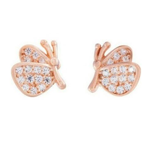 Medisei Dalee Jewels Butterflies Earrings - Ασημένια 925 Σκουλαρίκια Επιχρυσωμένα Νο 05428  