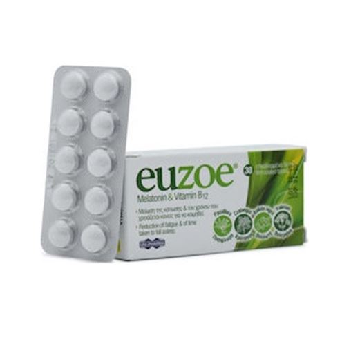 Uni-Pharma Euzoe Melatonin & Vitamin B12 30 Ταμπλέτες - Συμπληρώματα Διατροφής 