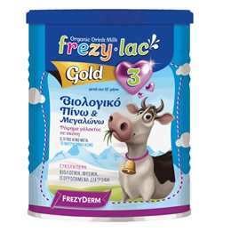 Frezyderm Frezylac Gold 3 Βιολογικό Ρόφημα Γάλακτος σε σκόνη μετά τον 12ο μήνα 900g FREZYLAC Γάλα ΝΟ3 (12m+)