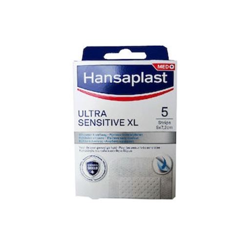 Hansaplast Ultra Sensitive xl 5 stripes 5x7.2cm Αυτοκόλλητα Αποστειρωμένα Επιθέματα Πληγών