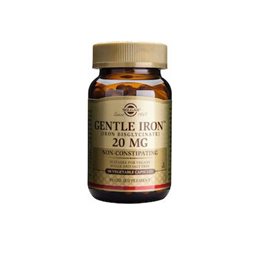 Solgar Gentle Iron 20mg, Συμπλήρωμα Διατροφής Σιδήρου, 90 φυτικές κάψουλες SOLGAR Μέταλλα-Ιχνοστοιχεία