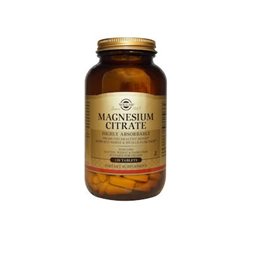 Solgar Citrate Magnesium 200mg, Καρδιακοί Παλμοί, Νευρικό Σύστημα tabs 120s SOLGAR Καρδιά & Κυκλοφορικό