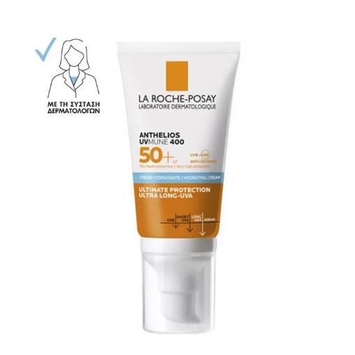 La Roche Posay Anthelios UVMune 400 SPF50+ Hydrating Cream Ενυδατική Αντηλιακή Κρέμα Προσώπου 50ml
