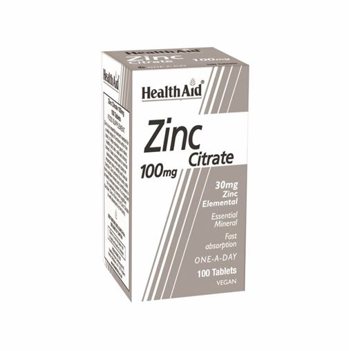 HEALTH AID ZINC CITRATE 100MG 100TBS
