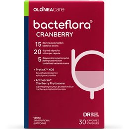 Olonea BacteFlora Cranberry 30caps Συμπλήρωμα Διατροφής Για Το Ουροποιητικό 1 τμχ BACTEFLORA Ουροποιητικό