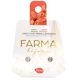  Farma Bijoux Υποαλλεργικά Σκουλαρίκια Κρύσταλλα Στρογγυλά 3,3mm (BE35C01)  Κοσμήματα-Αξεσουάρ