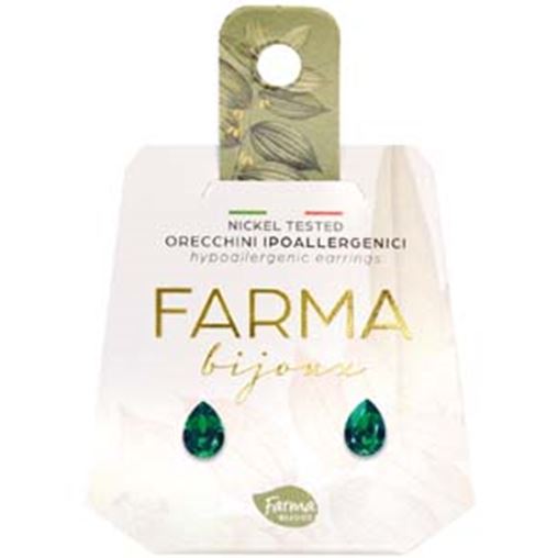Farma Bijoux Υποαλλεργικά Σκουλαρίκια Κρύσταλλα Στρογγυλά 7,15mm (BE18C01) 