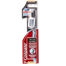 Colgate Οδοντόβουρτσα SlimSoft Charcoal Soft 1 τεμάχιο COLGATE Οδοντόβουρτσες