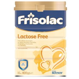 ΝΟΥΝΟΥ Frisolac Lactose Free Βρεφικό Γάλα Ειδικής Διατροφής Ελεύθερο Λακτόζης από τη Γέννηση 400 gr FRISOLAC Free Lactose