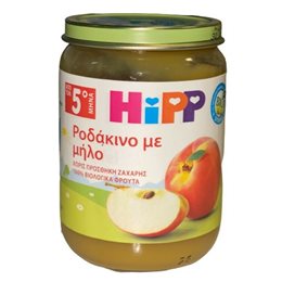 HiPP Bio Φρουτόκρεμα Βιολογικής Καλλιέργειας με Ροδάκινο και Μήλο, 190gr Από τον 5ο Μήνα HIPP Έτοιμα Βρεφικά Γεύματα