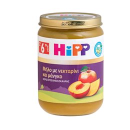 ΗiPP Βρεφική Φρουτόκρεμα με Μήλο , Νεκταρίνι και Mάνγκο απο τον 6ο μήνα190gr HIPP Έτοιμα Βρεφικά Γεύματα