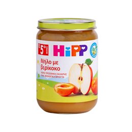 Hipp Φρουτόκρεμα Μήλο με Βερίκοκο 5m+ 190gr χωρίς Γλουτένη HIPP Έτοιμα Βρεφικά Γεύματα