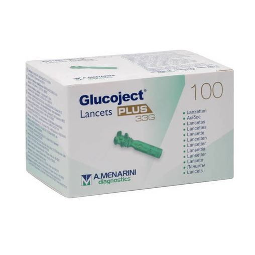 MENARINI Glucoject Lancets Plus 33G Ακίδες Μέτρησης Σακχάρου 100τμχ