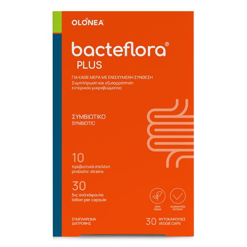 Olonea BacteFlora Plus Συμπλήρωμα Διατροφής για Φυσιολογική Λειτουργία του Εντέρου 30 caps