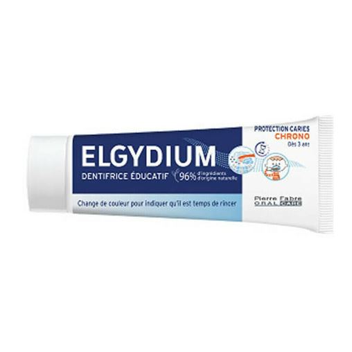 Elgydium Οδοντόκρεμα Timer 50ml - Από 3 Ετών Εξασφαλίζει 2 Λεπτά Βούρτσισμα Αλλάζοντας Χρώμα