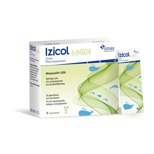 Cross Pharmaceuticals Izicol Junior Μακρογόλη 3350 20 φακελάκια x 6 g