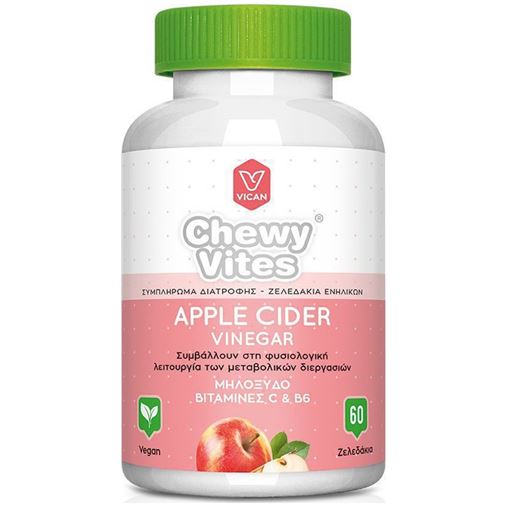 Chewy Vites Adults Apple Cider Vinegar Βιταμίνες Ενηλίκων με Μηλόξυδο Βιταμίνες C & B6, 60 ζελεδάκια